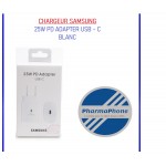 Chargeur Secteur Type-C Samsung 25W Blanc - EMPLACEMENT: