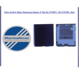 Vitre Arrière (Bas) Samsung Galaxy Z Flip 4G (F700F) / 5G (F707B)  Noir