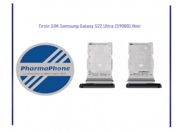 Tiroir SIM Samsung Galaxy S22 Ultra (S908B) Noir - EMPLACEMENT : Z02 - R15 - B529