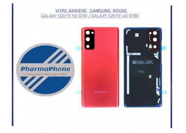 VITRE ARRIÈRE ROUGE SAMSUNG GALAXY S20 FE 5G G781 / GALAXY S20 FE 4G G780