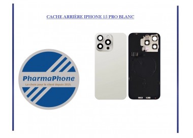 CACHE ARRIÈRE  IPHONE 15 PRO BLANC EMPLACEMENT: