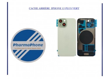 CACHE ARRIÈRE  IPHONE 15 PLUS VERT EMPLACEMENT: