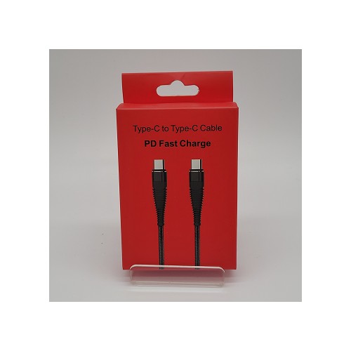 Câble NLT Type-C vers Type-C Noir (1 Mètre) [boite rouge] - EMPLACEMENT: