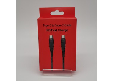 Câble NLT Type-C vers Type-C Noir (1 Mètre) [boite rouge] - EMPLACEMENT: Z2 - B10 - E01