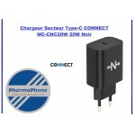 Chargeur Secteur Type-C CONNECT MC-CNC20W 20W NOIR - EMPLACEMENT: Z02- B100 - E02