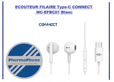 ECOUTEUR FILAIRE Type-C CONNECT MC-EFBC01 Blanc  EMPLACEMENT: Z2 - B200 - E04