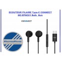 ECOUTEUR FILAIRE Type-C CONNECT MC-EFNC01 Bulk  Noir EMPLACEMENT: Z2 - B200 - E04