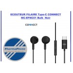 ECOUTEUR FILAIRE Type-C CONNECT MC-EFNC01 Bulk  Noir EMPLACEMENT: Z2 - B200 - E04