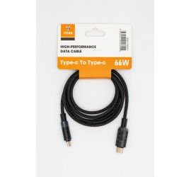 VONK CABLE TYPE-C vers TYPE-C  - TRESSE + AFFICHAGE 60W - EMPLACEMENT: